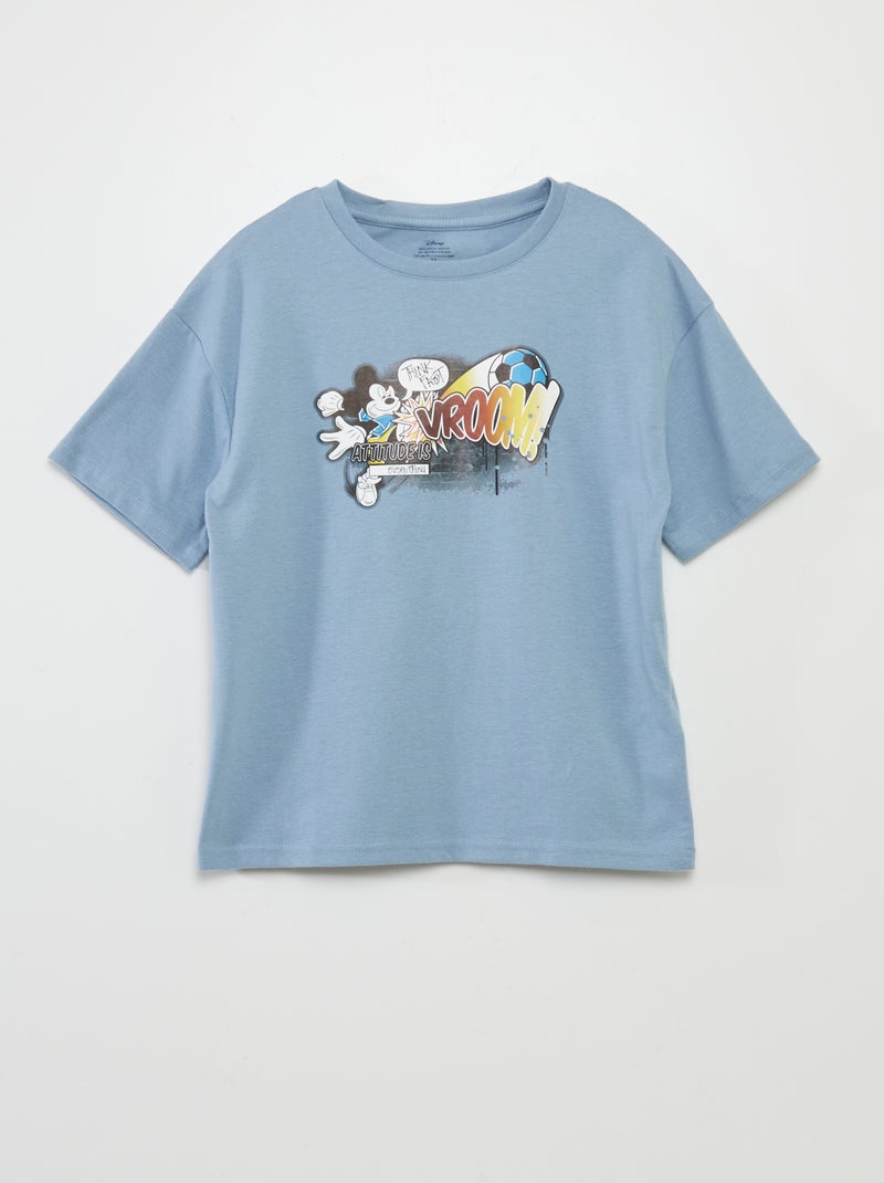 T-shirt imprimé 'Disney' Bleu vert 'Mickey' - Kiabi