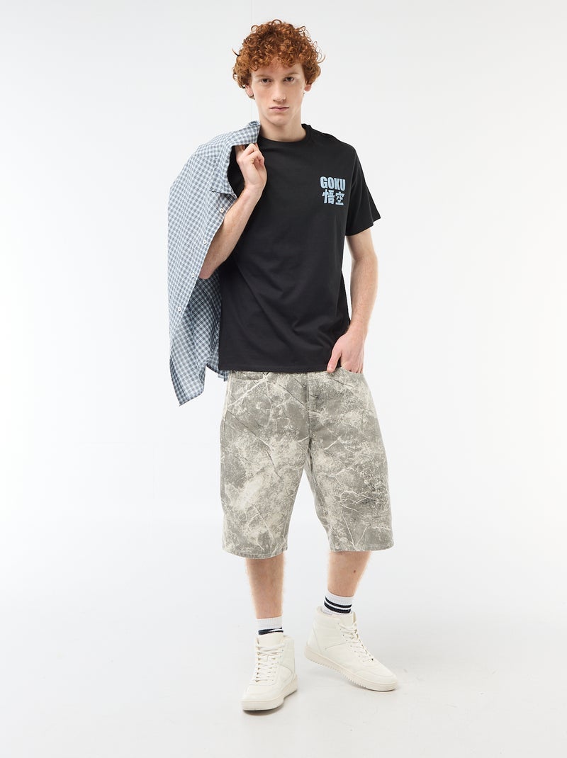 T-shirt imprimé 'dragon ball' en coton Noir - Kiabi