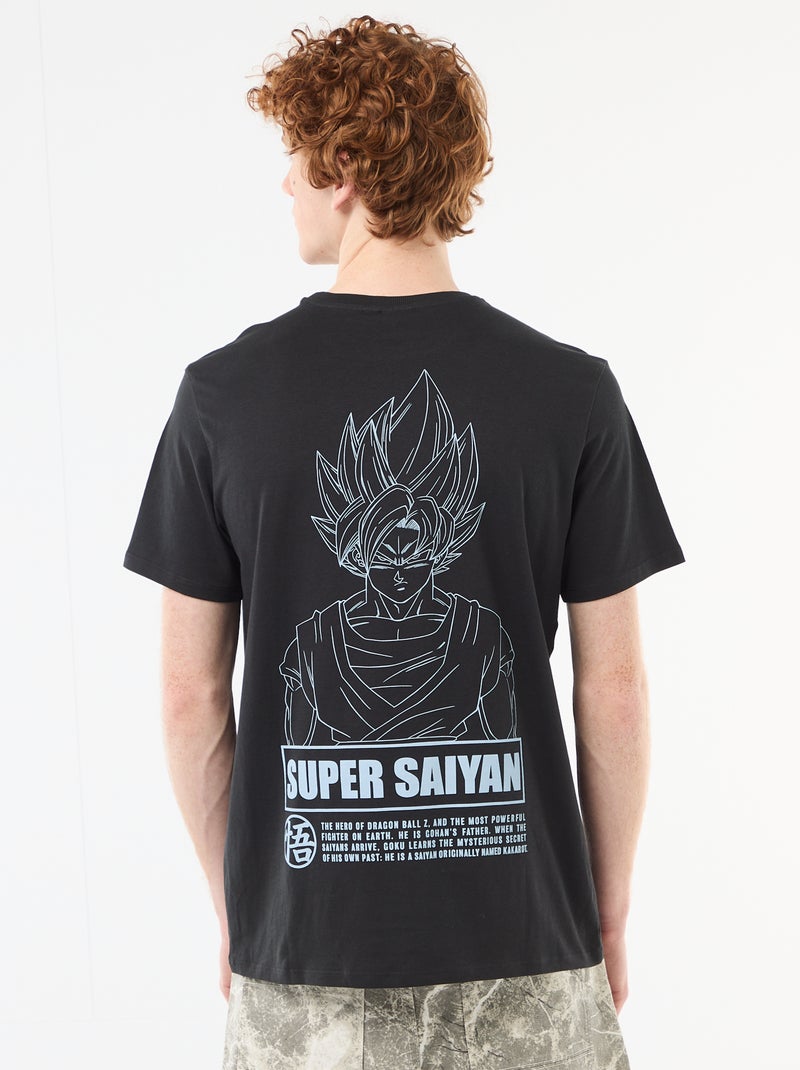T-shirt imprimé 'dragon ball' en coton Noir - Kiabi
