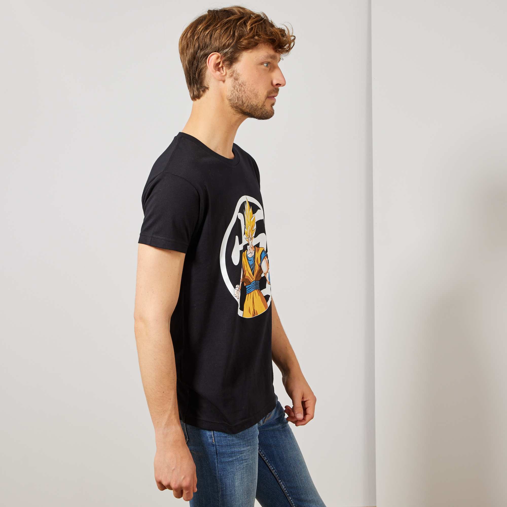 T Shirt Imprimé Dragon Ball Z Homme Noir Kiabi 13 00€