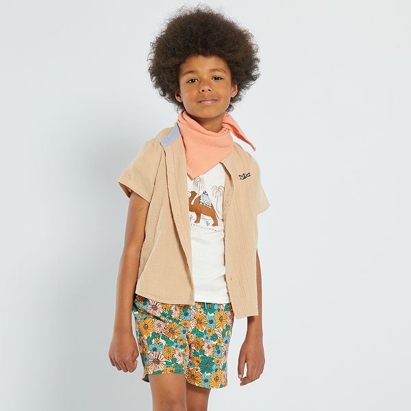 T Shirt Imprime Dromadaire Garcon Beige Kiabi 3 00