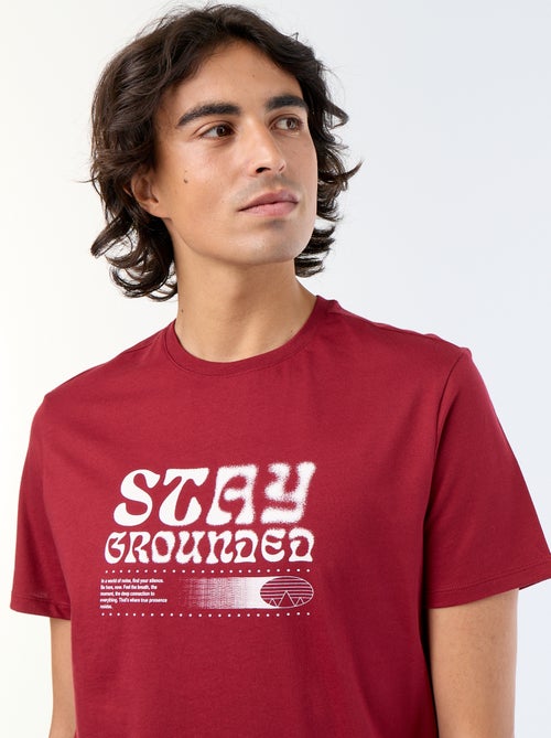 T-shirt imprimé en coton à col rond pour homme - Kiabi T-shirt imprimé en coton à col rond pour homme - Kiabi