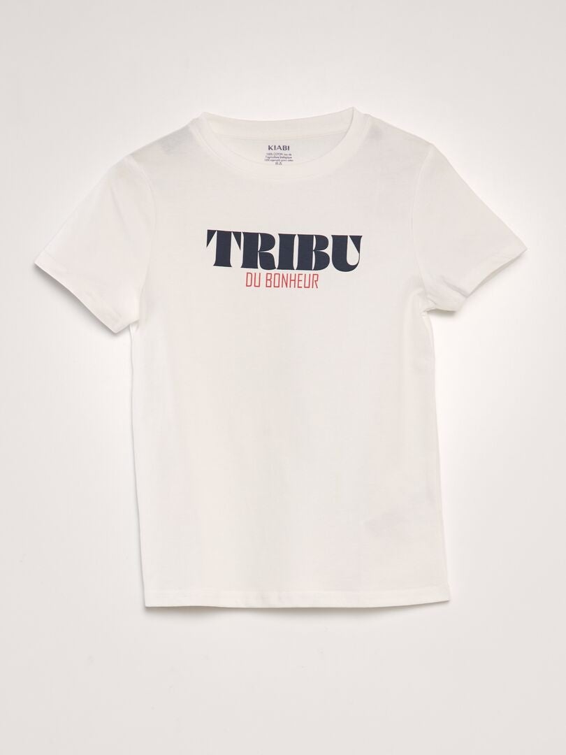 T-shirt imprimé en coton Blanc - Kiabi