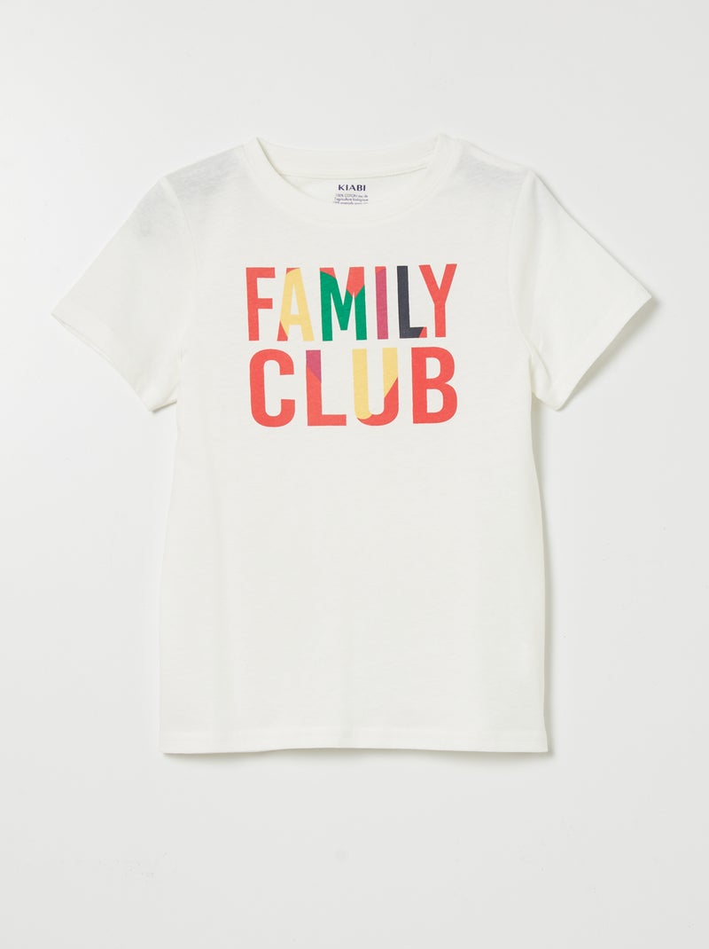 T-shirt imprimé en coton Blanc funny - Kiabi