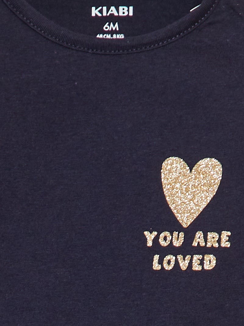 T-shirt imprimé en coton BLEU - Kiabi