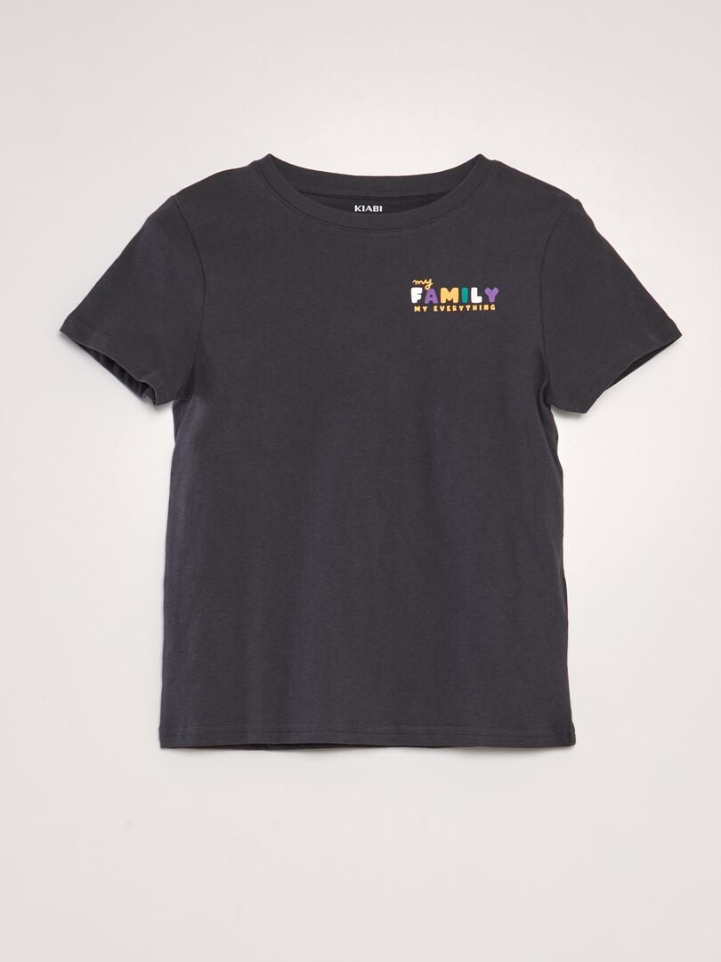 T-shirt imprimé en coton Gris - Kiabi