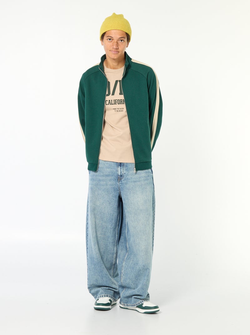 T-shirt imprimé en coton uni Beige - Kiabi