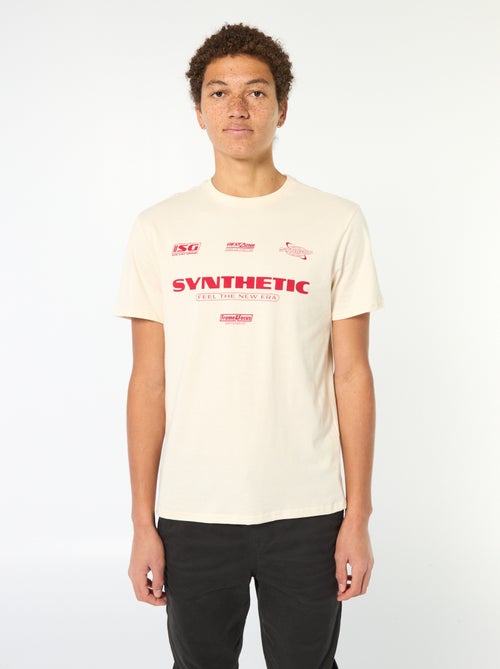 T-shirt imprimé en coton uni - Kiabi T-shirt imprimé en coton uni - Kiabi