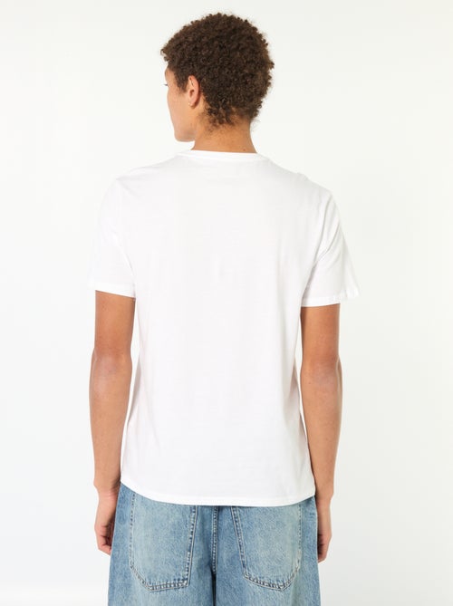T-shirt imprimé en coton uni - Kiabi