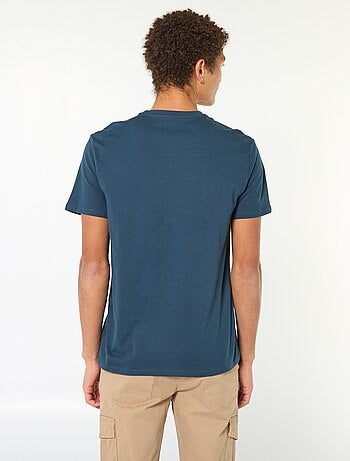 T-shirt imprimé en coton uni