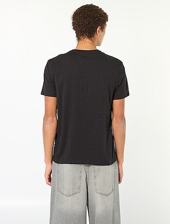 T-shirt imprimé en coton uni