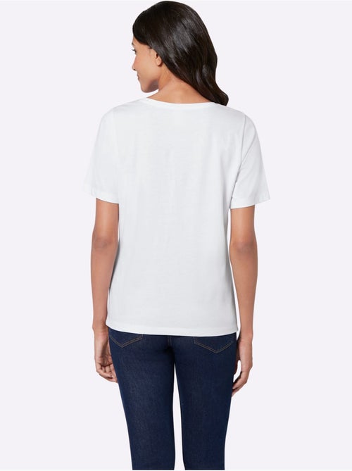 T-shirt Imprimé En Forme De Cœur - Taille Standard - Moda Vilona - Kiabi