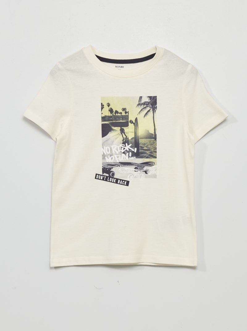 T-shirt imprimé en jersey Beige - Kiabi