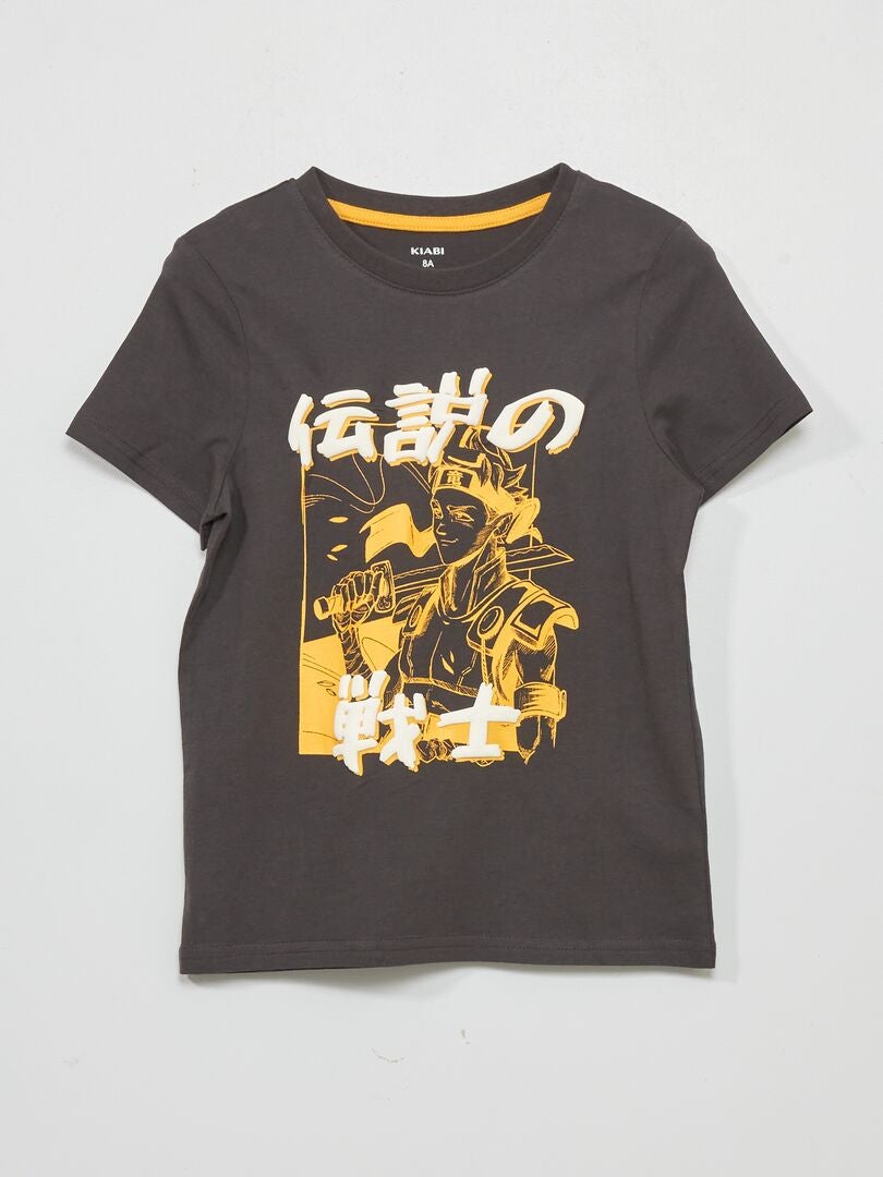 T-shirt imprimé en jersey Noir - Kiabi