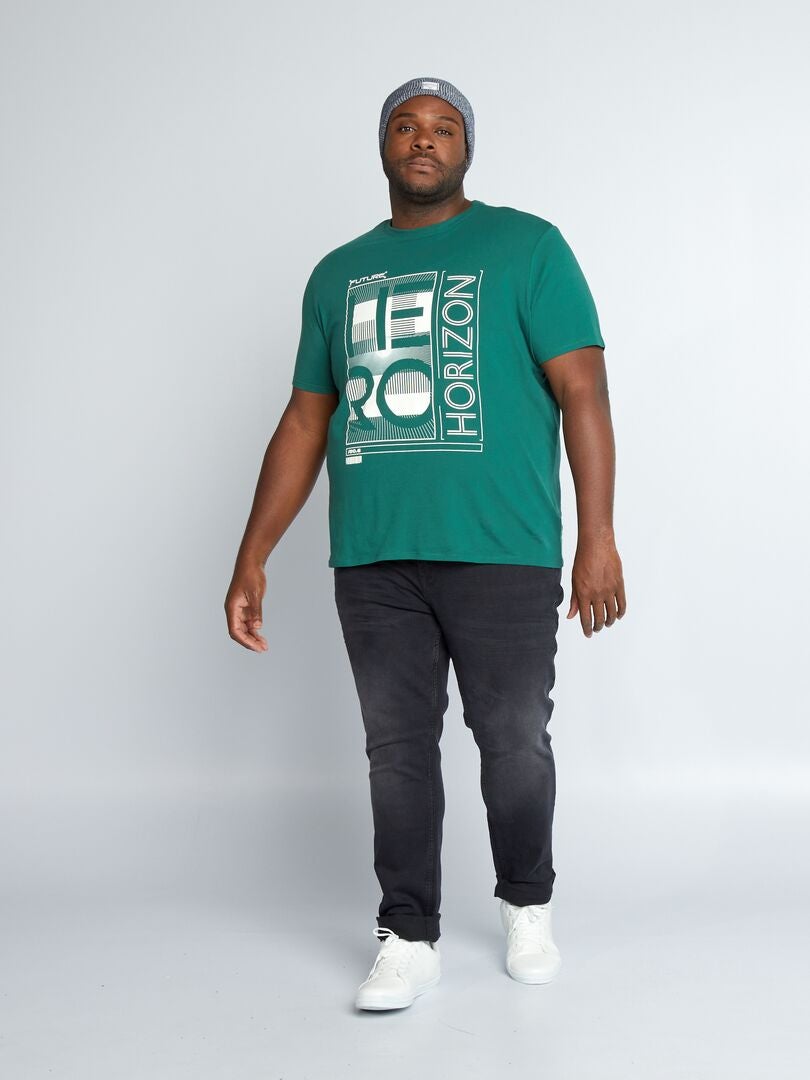 T-shirt imprimé en maille jersey Vert - Kiabi