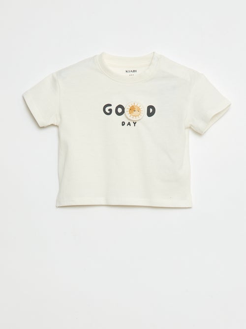 T-shirt imprimé en relief - Kiabi