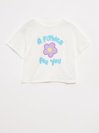 T-shirt imprimé en relief