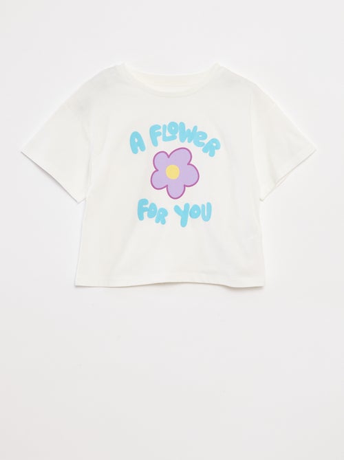 T-shirt imprimé en relief - Kiabi