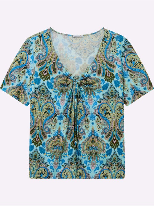 T-shirt Imprimé Encolure En Forme De Cœur - Taille Standard - Sheego - Kiabi