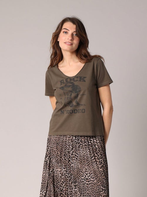 T-shirt imprimé esprit western
 'Deeluxe' - Kiabi