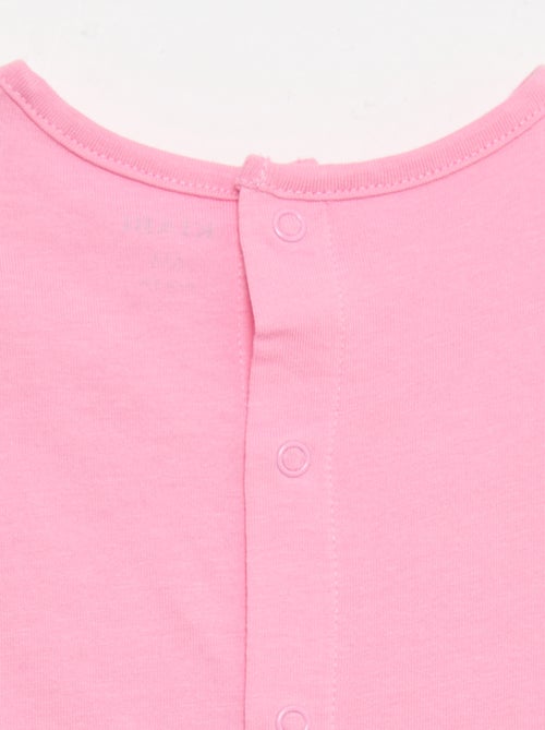 T-shirt imprimé et brodé à manches courtes - Kiabi