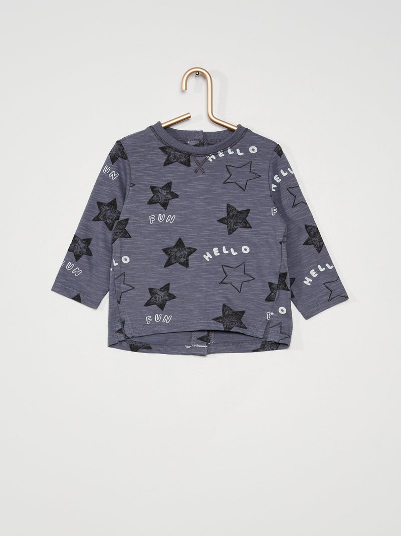 T-shirt imprimé 'étoiles' bleu - Kiabi
