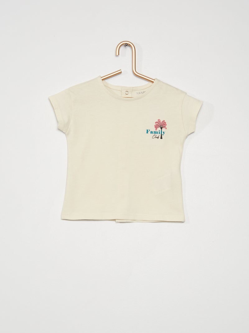 T-shirt imprimé 'family' blanc - Kiabi