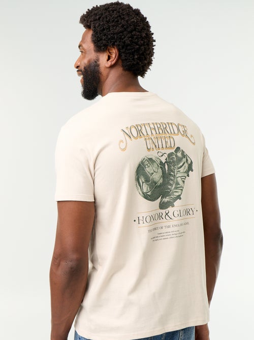 T-shirt imprimé fantaisie à manches courtes - Kiabi