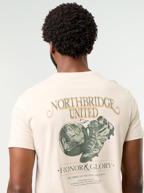 T-shirt imprimé fantaisie à manches courtes - Kiabi