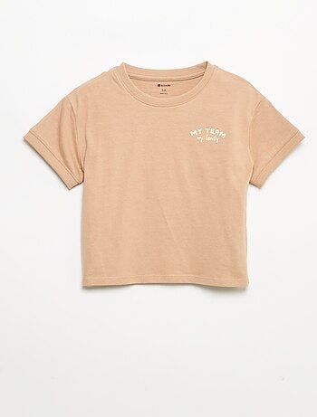 T-shirt imprimé fantaisie à manches courtes