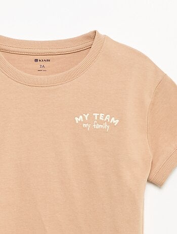 T-shirt imprimé fantaisie à manches courtes