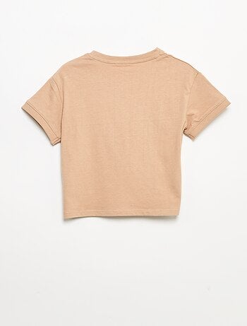 T-shirt imprimé fantaisie à manches courtes