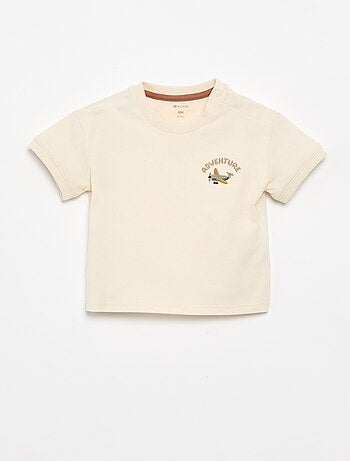 T-shirt imprimé fantaisie à manches courtes