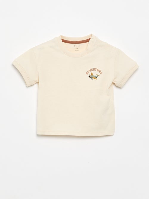 T-shirt imprimé fantaisie à manches courtes - Kiabi