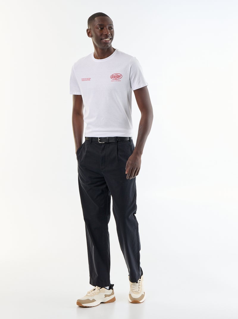T-shirt imprimé fantaisie à manches courtes Blanc - Kiabi