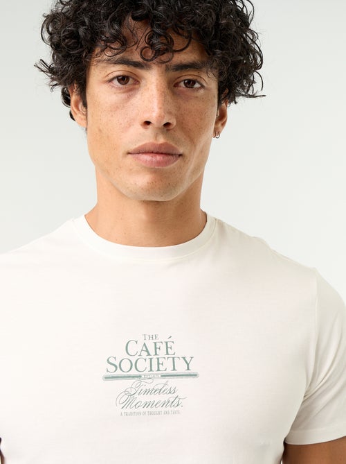T-shirt imprimé fantaisie à manches courtes - Kiabi