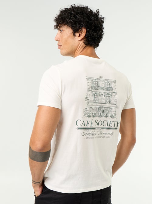 T-shirt imprimé fantaisie à manches courtes - Kiabi