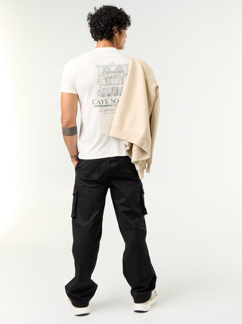 T-shirt imprimé fantaisie à manches courtes - Kiabi