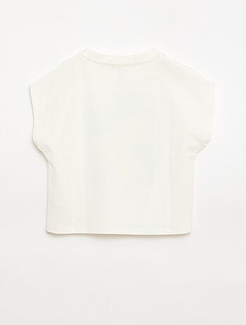 T-shirt imprimé fantaisie à manches courtes