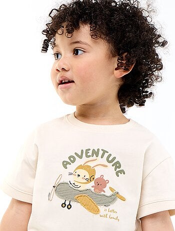 T-shirt imprimé fantaisie à manches courtes