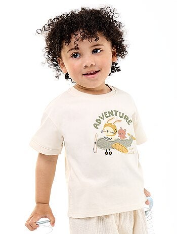 T-shirt imprimé fantaisie à manches courtes