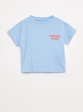 T-shirt imprimé fantaisie à manches courtes