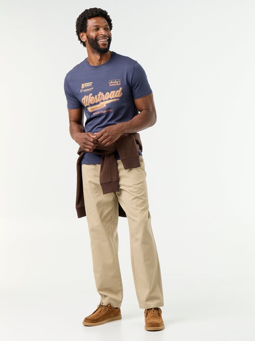 T-shirt imprimé fantaisie à manches courtes - Kiabi
