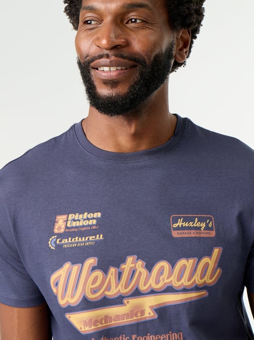T-shirt imprimé fantaisie à manches courtes - Kiabi
