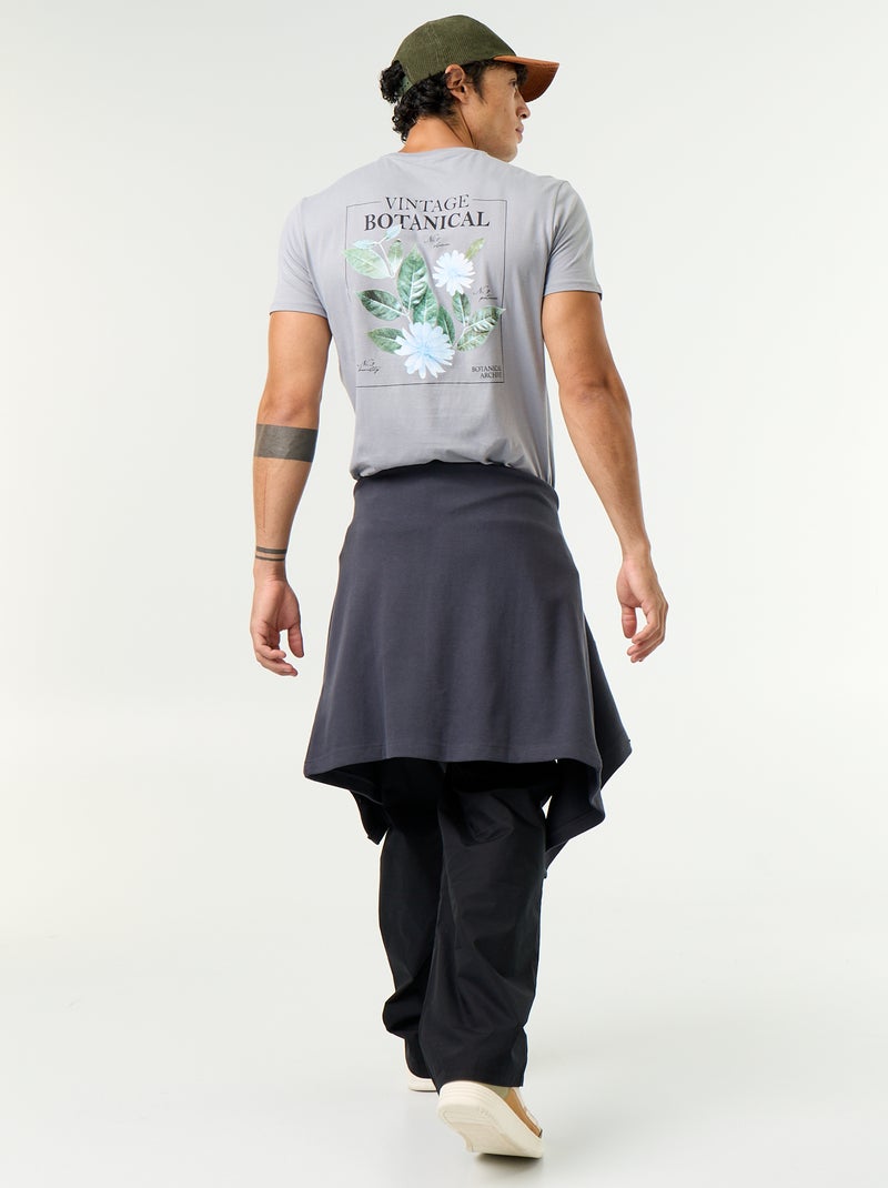 T-shirt imprimé fantaisie à manches courtes Gris - Kiabi