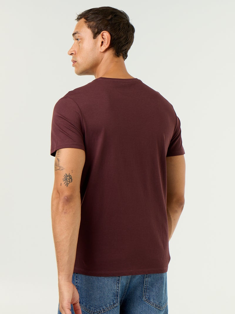 T-shirt imprimé fantaisie à manches courtes Marron - Kiabi