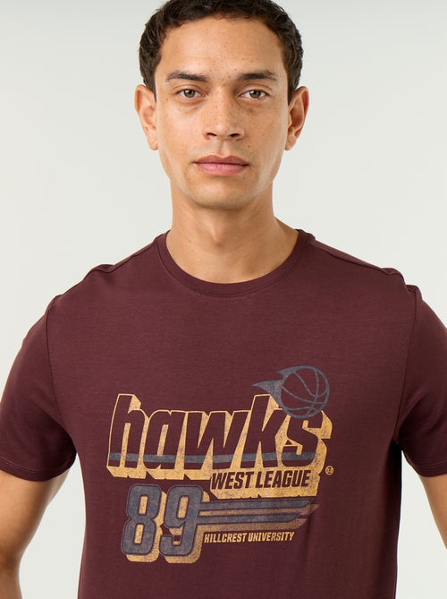 T-shirt imprimé fantaisie à manches courtes - Kiabi