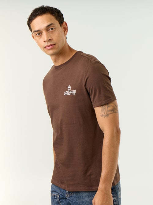 T-shirt imprimé fantaisie à manches courtes - Kiabi