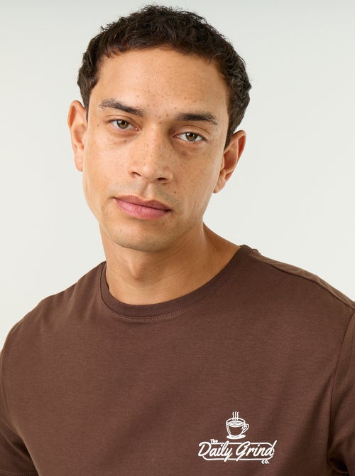 T-shirt imprimé fantaisie à manches courtes - Kiabi