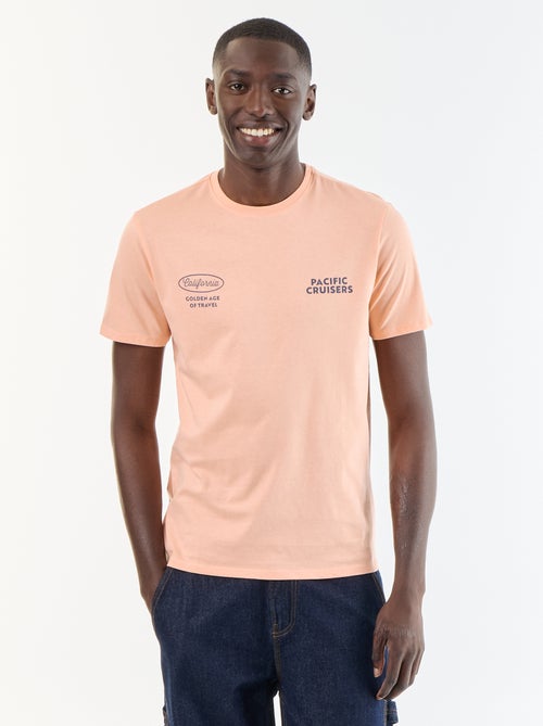 T-shirt imprimé fantaisie à manches courtes - Kiabi